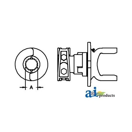 A & I Products 55 Series Overrunning Clamp Yoke 5" x2" x9" A-818-5520